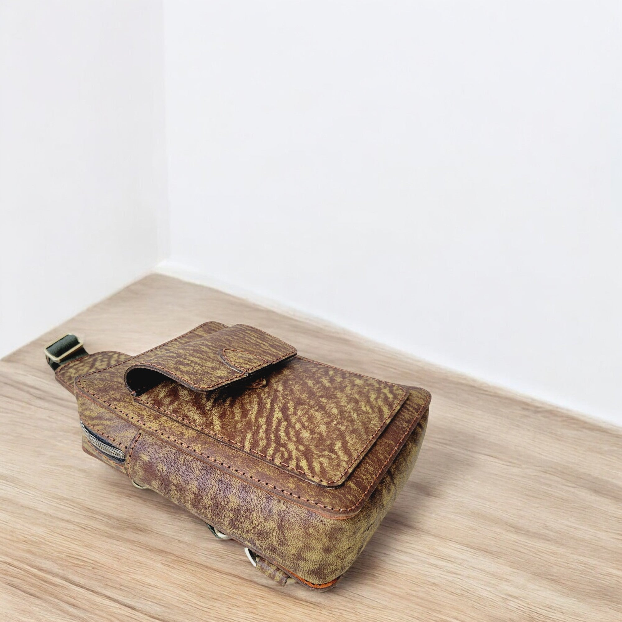 Camel Leather Sling Bag | Odyssey | C2